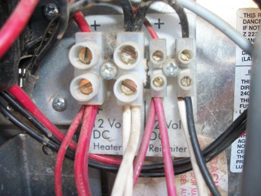 Blue wire after fuse to terminal block on frig.jpg