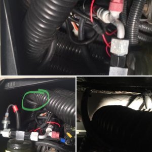 Pics of the 2 hoses that run over top the battery