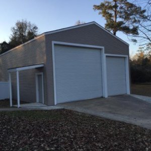 Garage being built for the Redwood