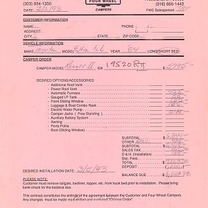 Original FWC Invoice