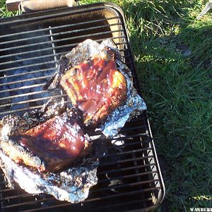 ribs on old BBQ