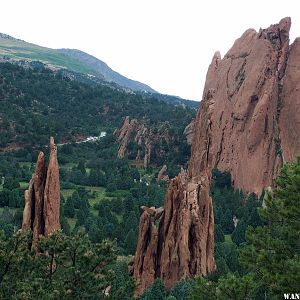 View fron Sleeping Giant on a Rainy Day, Garden of the Gods