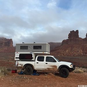 camp on the Valley of the Gods road near Bluff, UT