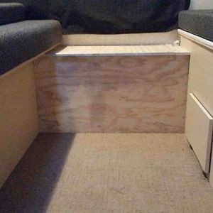 cabinet at front of the floorspace