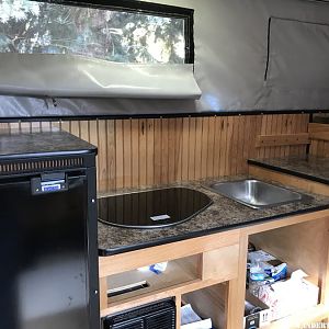 Galley with Laminate tops installed