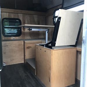 Dinette with seat back