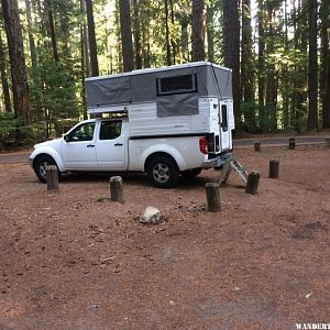 Camper at Mt Rainier