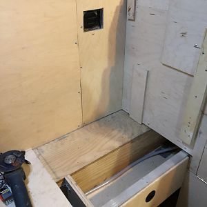 Fridge location with vent hole