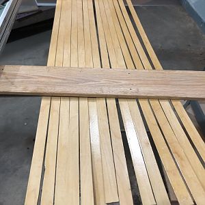 replacement wood strips drying