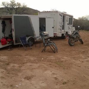 Boondocking and riding near Caineville, UT