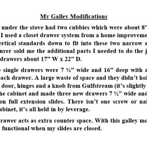 Galley Modifications