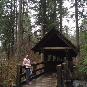 Covered footbridge - Silver Falls SP, OR