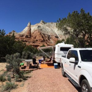 First campsite - Kodachrome Basin. The site was reserved the next night so we had to move a few spaces away.