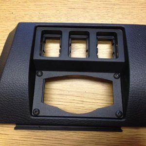 Factory integrated brake controller panel but with a panel installed to mount Tekonsha P-3 brake controller.  Available as shown from ESP Truck Access