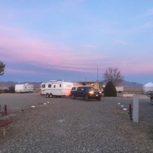 Getting into Willcox, Arizona just in time to enjoy the sunset.  Marvellous!!