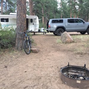 First Camp trip with my 19, at the Buffalo Campground in the Pike National Forest.  Right in the middle of the Buffalo Creek Mountain Bike trail syste