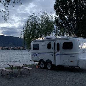 2019 Rally Osoyoos site 186 20190523 - trailer about 7 hours old. Arrived from Chilliwack via Hwy 1 and Hwy 3