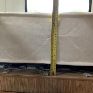 Froli mattress height about 9-1/2"