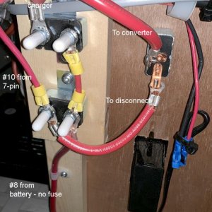 Labeled DC wiring entry point