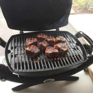 Weber Q 1200 is a great grill, lamb chops