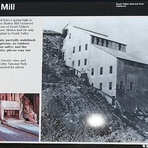 Skidoo Mill interpretive sign