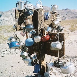 Teakettle Junction on the road to the Racetrack.