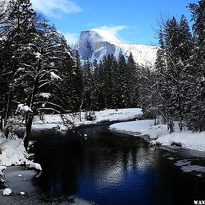 Half Dome in Winter