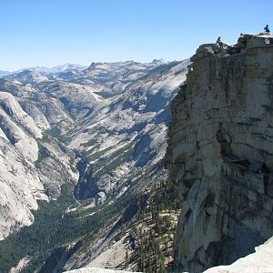 On the summit of Half Dome