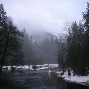 End of a winter's day in Yosemite