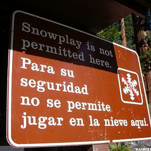 No snowplay!