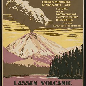 Lassen Volcanic National Park - Work Projects Administration Poster 1938