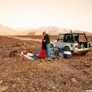 Not at Furnace Creek.  It may be a parking lot but it's our parking lot.