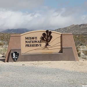 Entering Mojave National Preserve