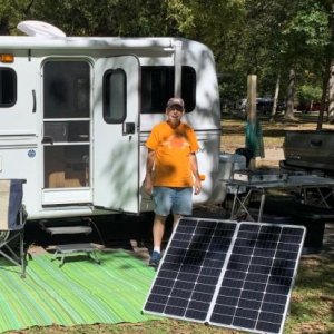 Free standing suitcase solar panel
(available for purchase $500)