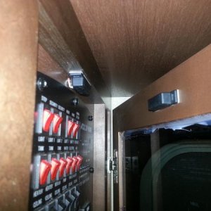 Magnetic switch for control panel backlighting