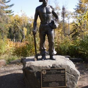 CCC Statue in Northern Minnesota as a Tribute to the young men of the CCC