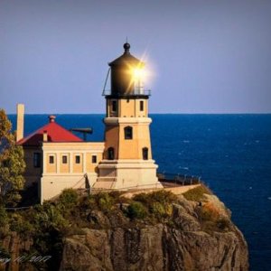 Split Rock Lighthouse sitting some 200+ feet above Lake Superior, MN