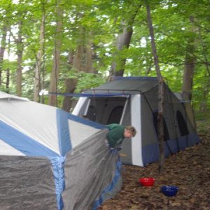 Our Camp site overlooking Cayuga Lake