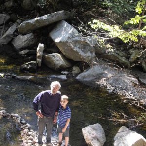 Big Eric & Little Eric enjoying camping