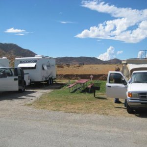 Camping in Banning KOA with my son's and there first tent trailer, starting something there.