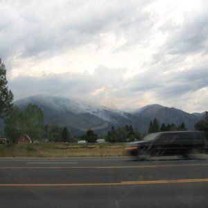 Forest fire south of Missoula