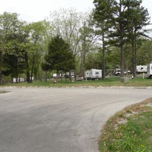 Looking at the campsites from another loop.