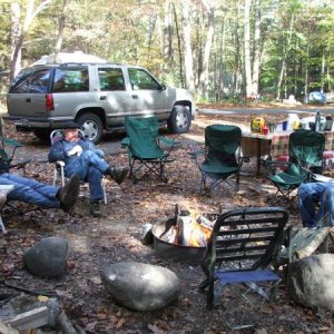 Smoky Mountains in the Fall at Elk Mount
Just sitting around the campfire!