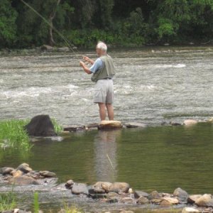 Fishing at Sprewell Bluff on the Flint River.