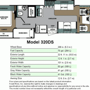 Georgetown 320DS Floorplan & Specs