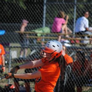 Korie at bat