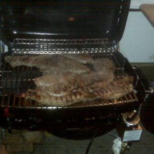 Beef in NC on outside grill