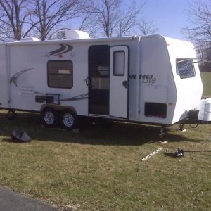 camper in yard