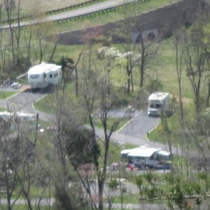 Cullers Overlook view of the campground