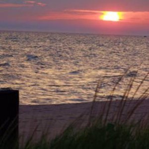 Lake Michigan sunset, Ludington SP (June 2007)